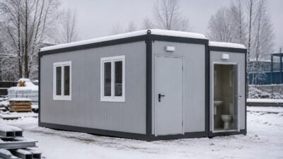 Бытовка с душем и туалетом зимой: что замерзает первым и как это предупредить