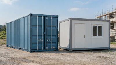 Чем морской контейнер отличается от строительной бытовки